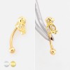 MULTI CZ OWL 316L SURGICAL STEEL CURVED BARBELL/EYEBROW